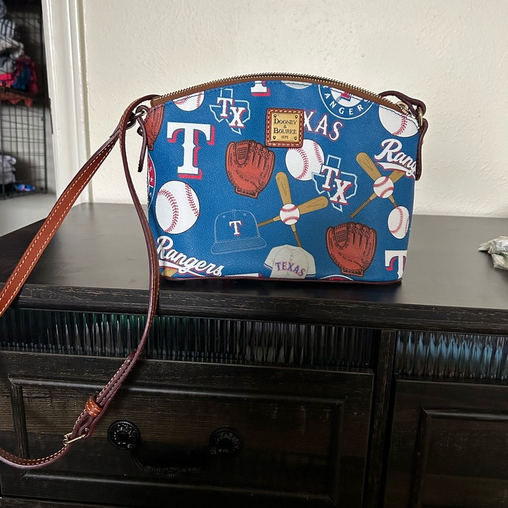 Dooney & Bourke Blue Baseball Crossbody Bag